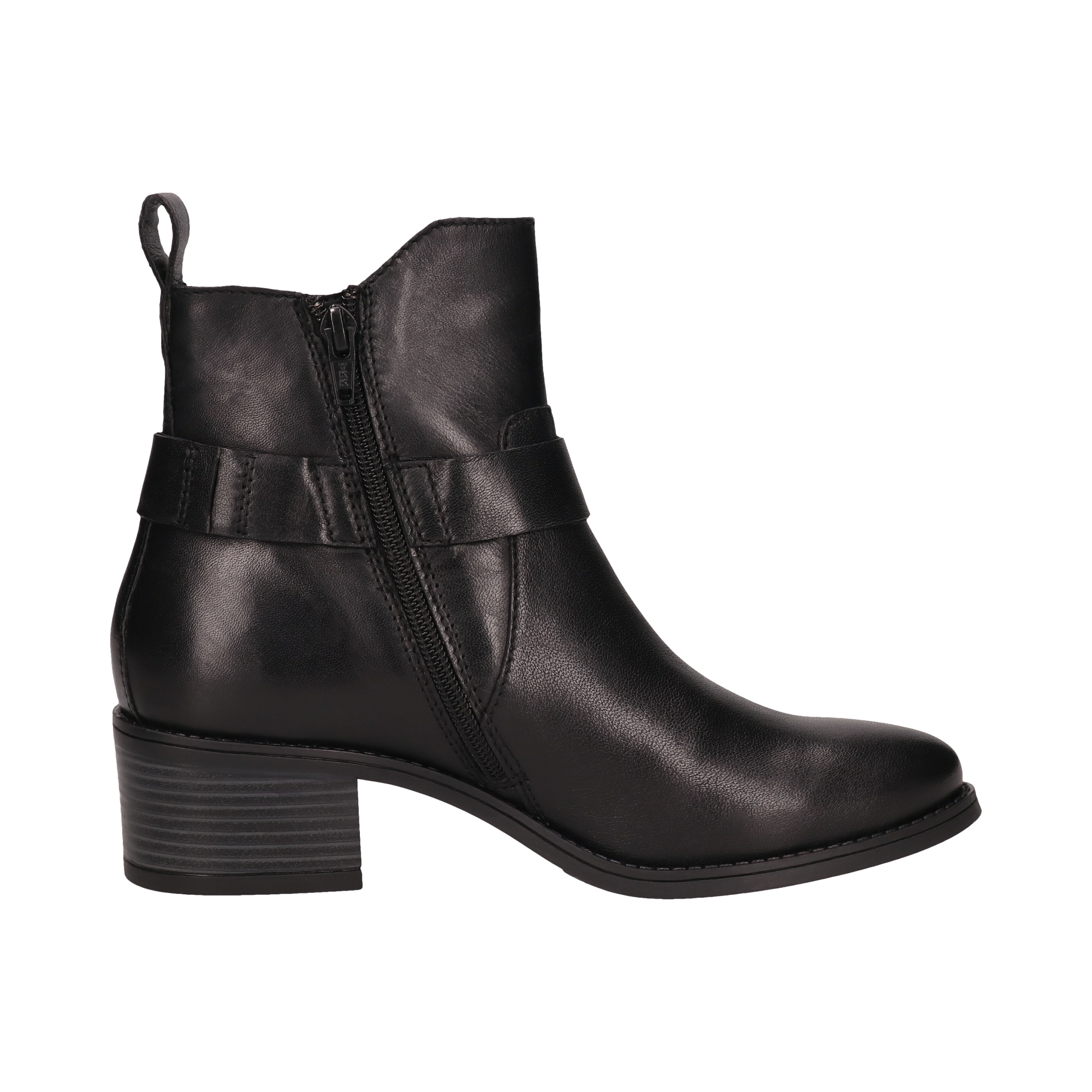 Leder Stiefeletten schwarz