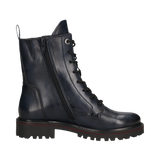 Leather Lace-up Boots dark blue