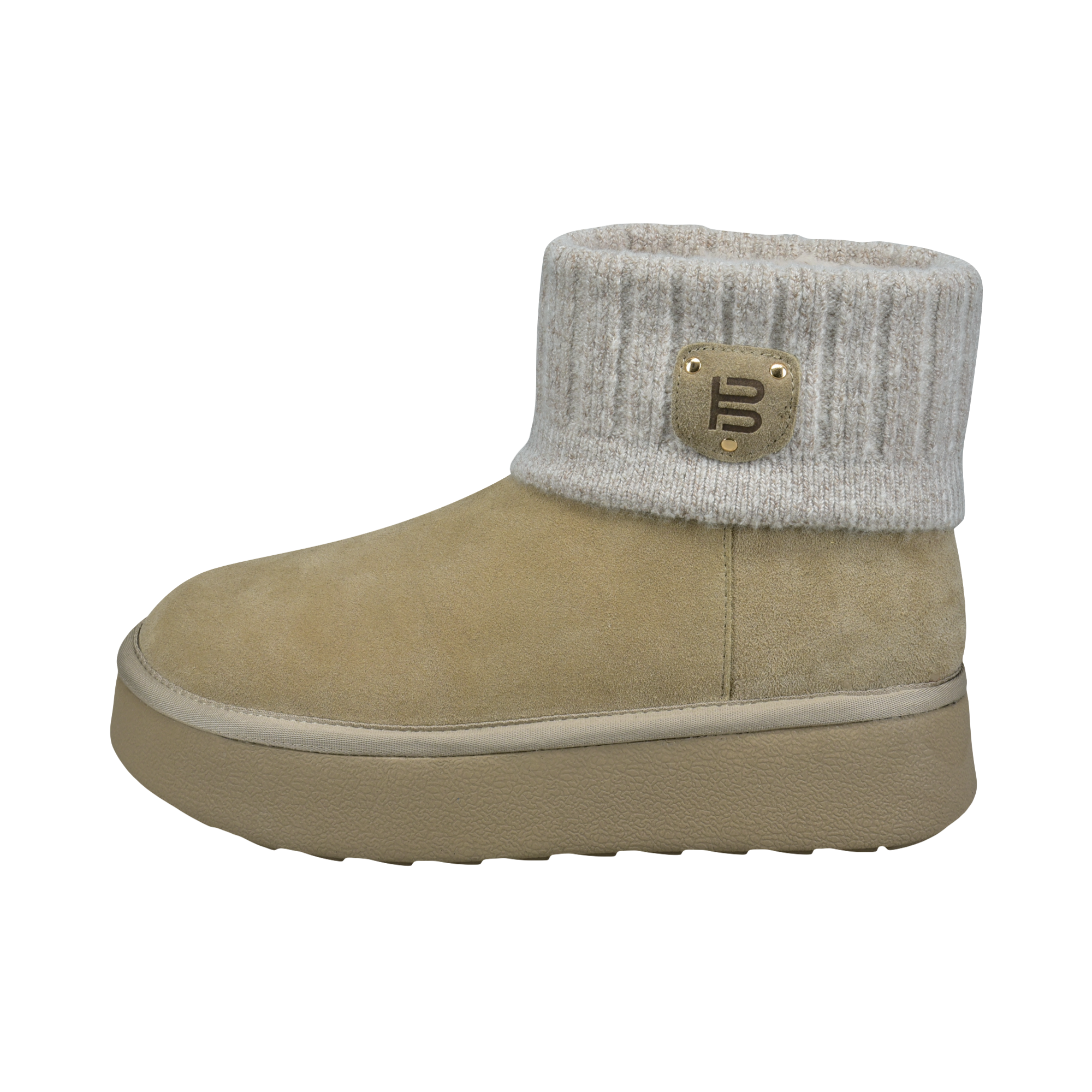 Leather Ankle Boots beige