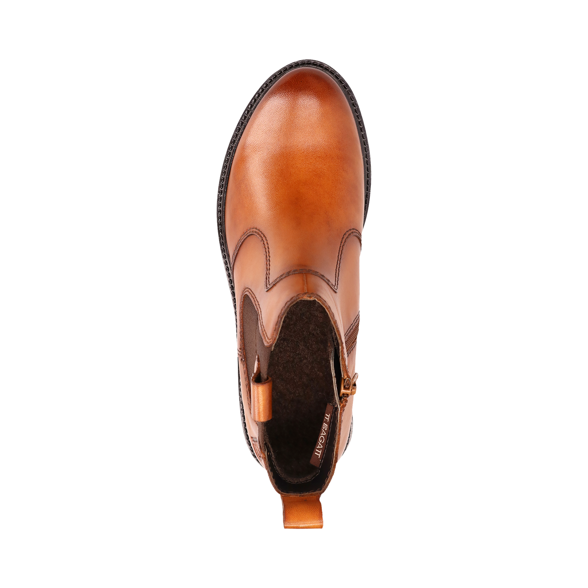 Leder Stiefel cognac