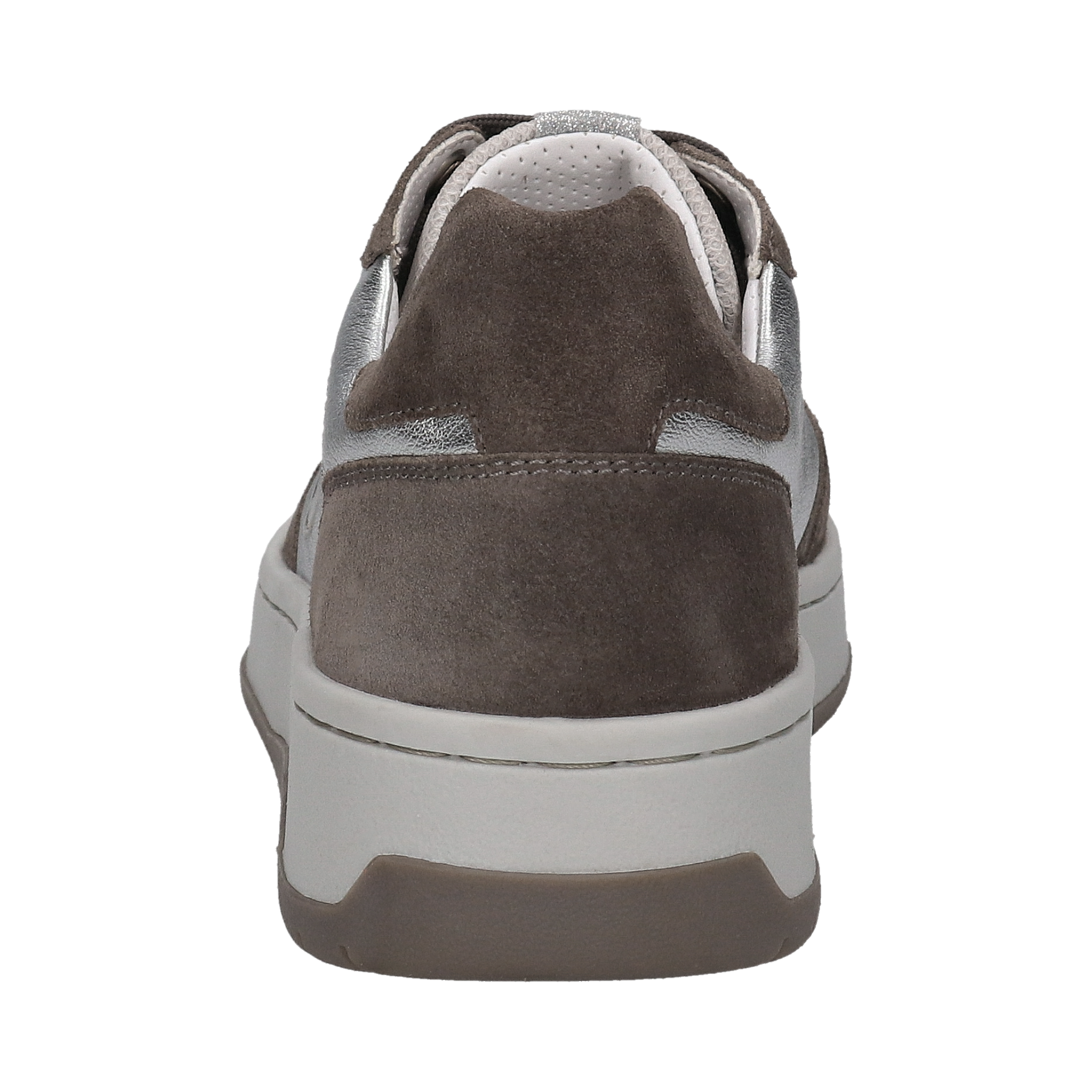 Leder Sneaker silber