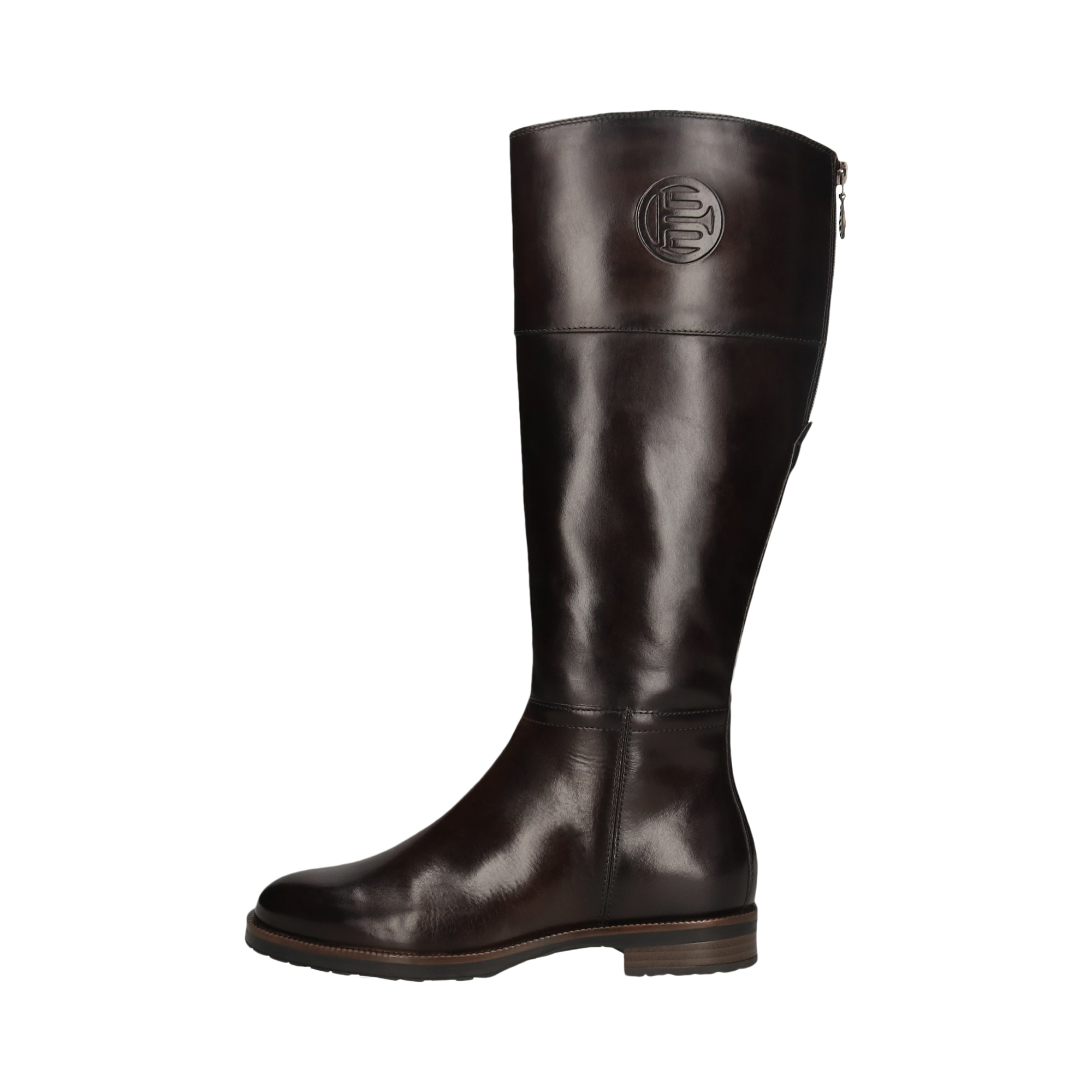 Leather Knee Boot dark brown