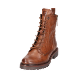 Leder Schnürstiefel cognac