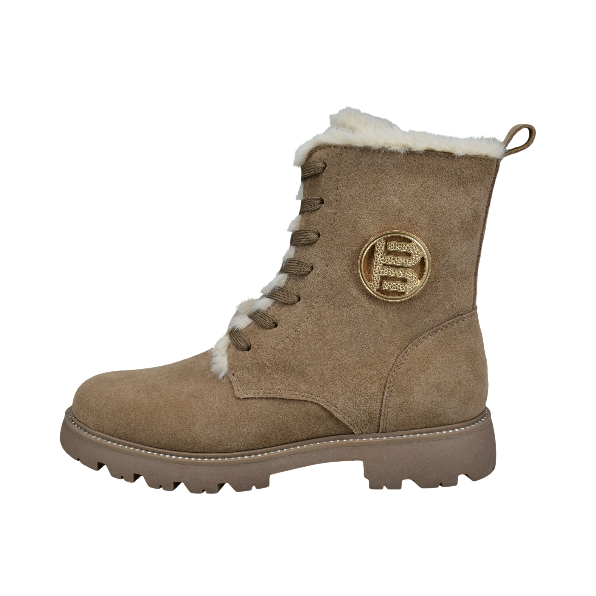 Leather Lace-up Boots sand