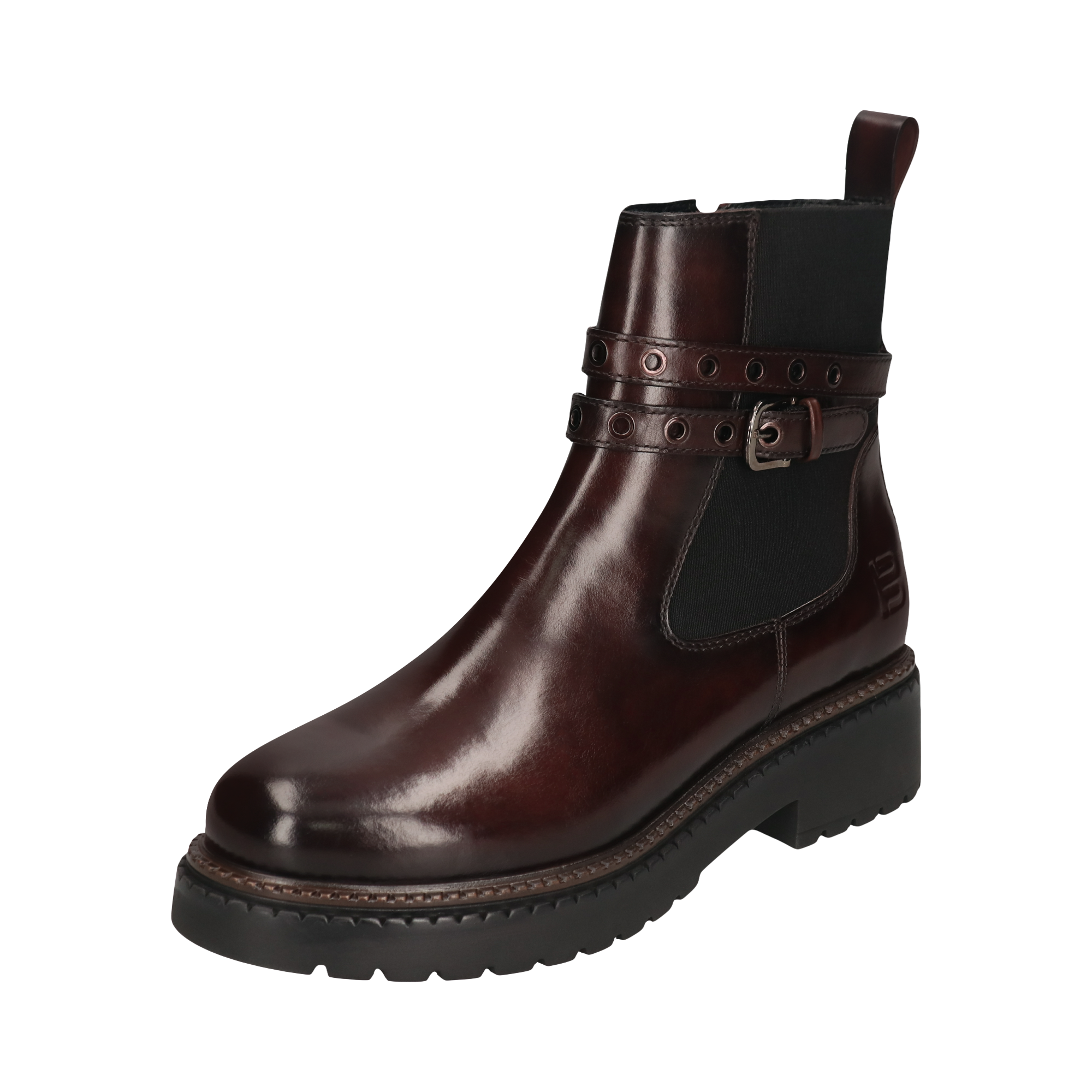 Leather Ankle Boots bordo