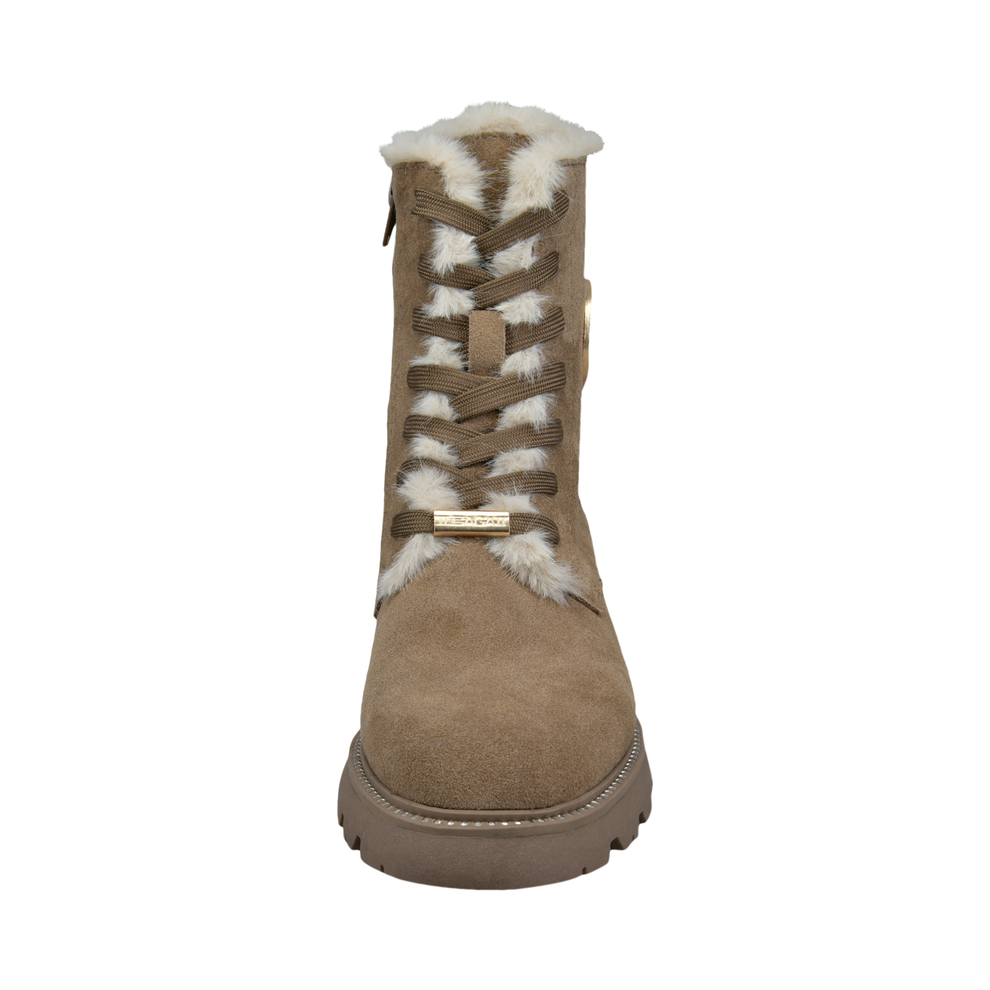 Leather Lace-up Boots sand