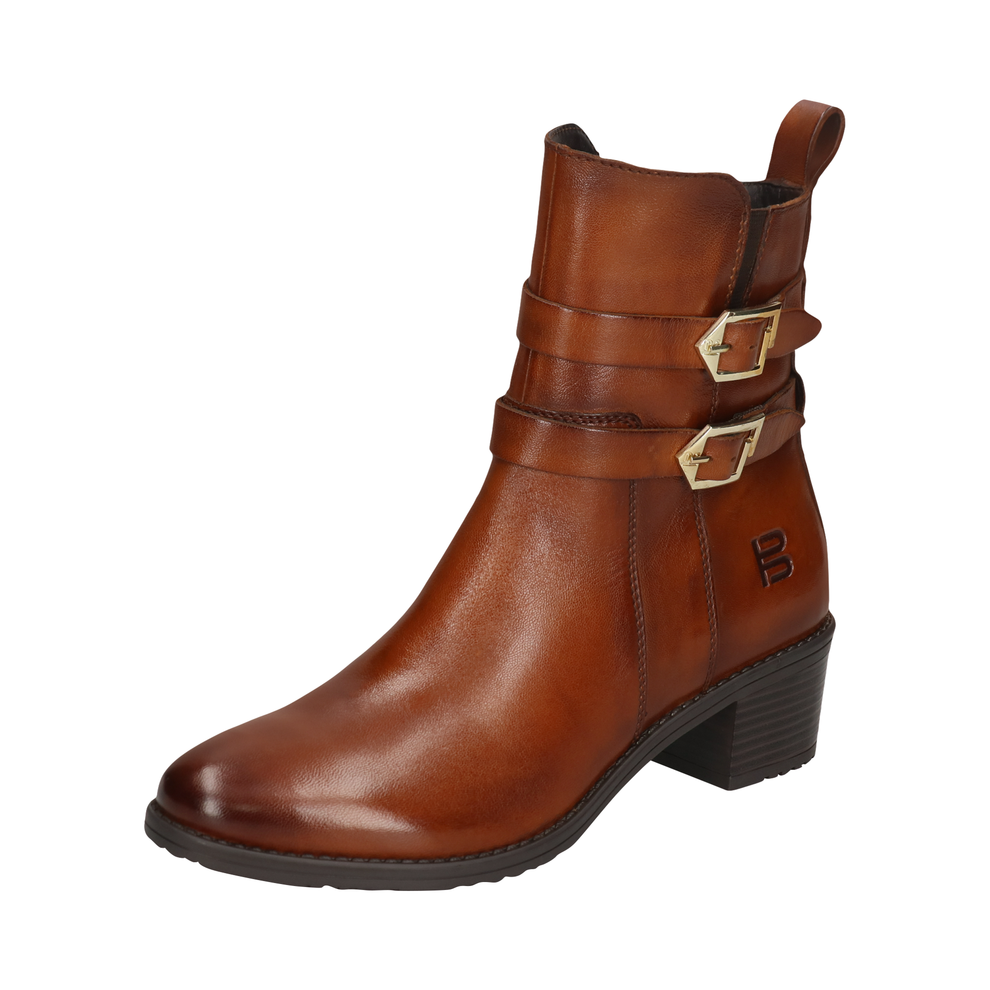 Leather Ankle Boots cognac