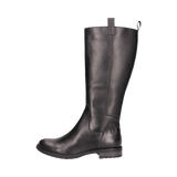 Leder Langschaftstiefel schwarz