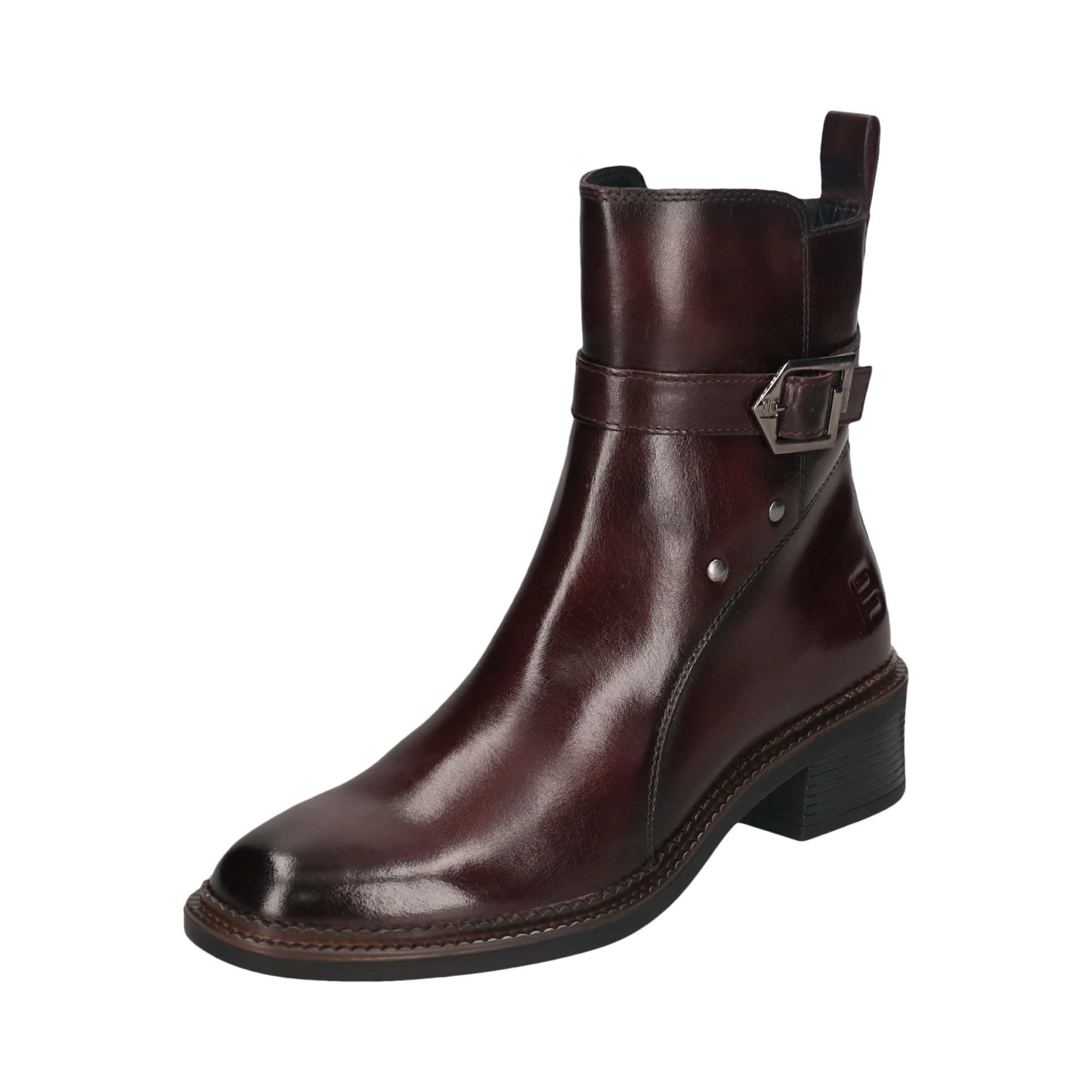Leather Ankle Boots bordeaux