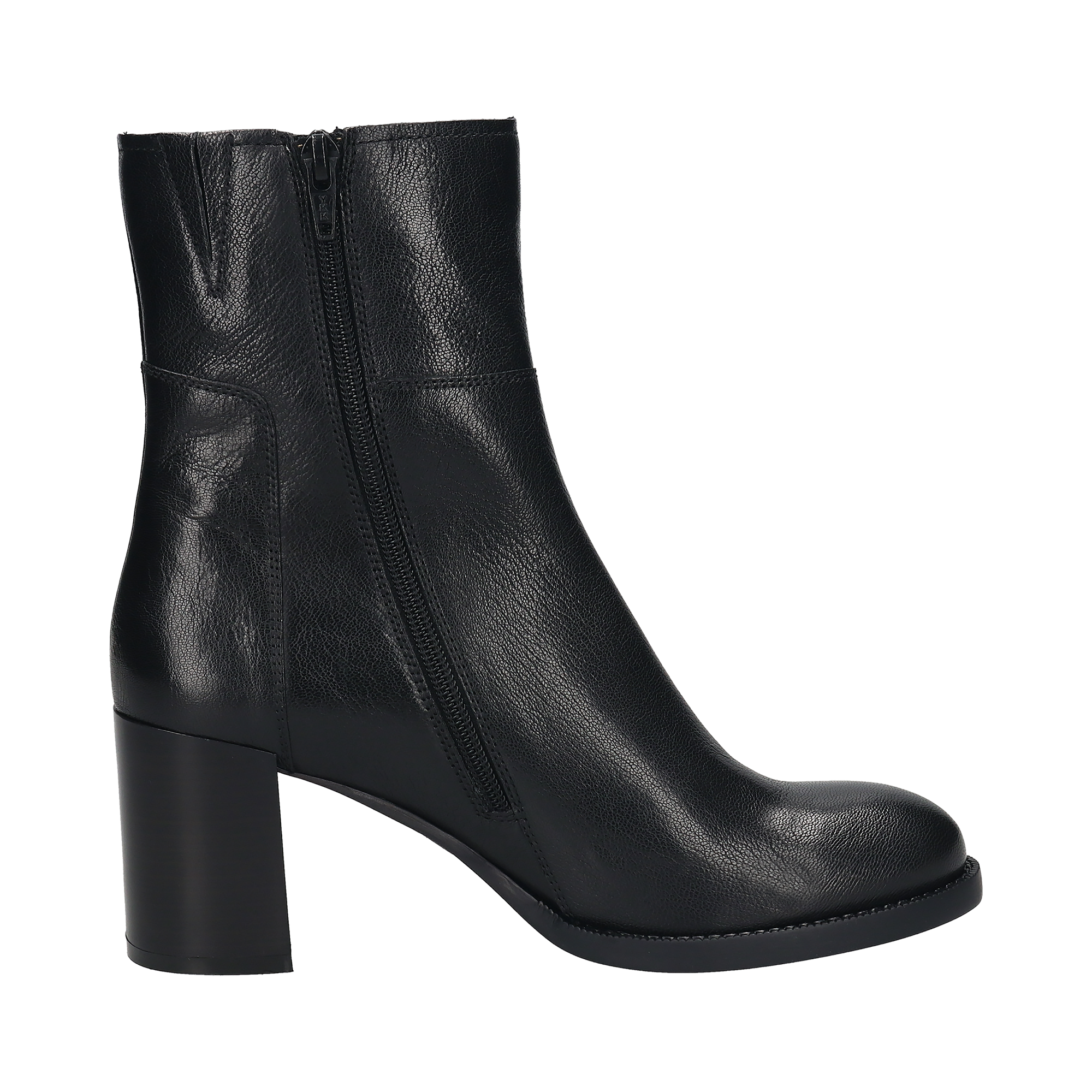 Leder Stiefeletten schwarz