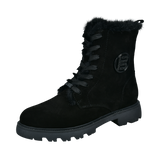 Leather Lace-up Boots black