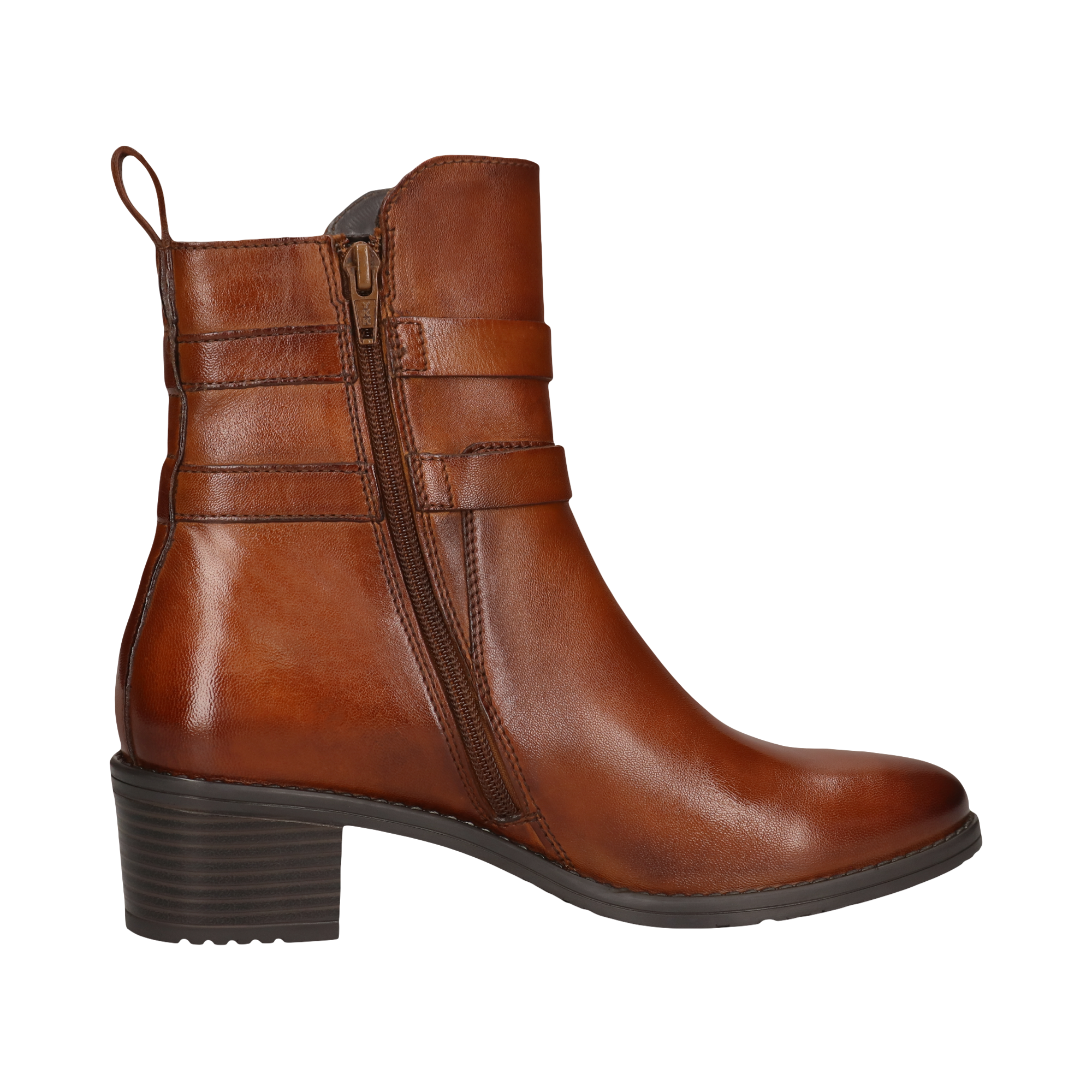Leather Ankle Boots cognac