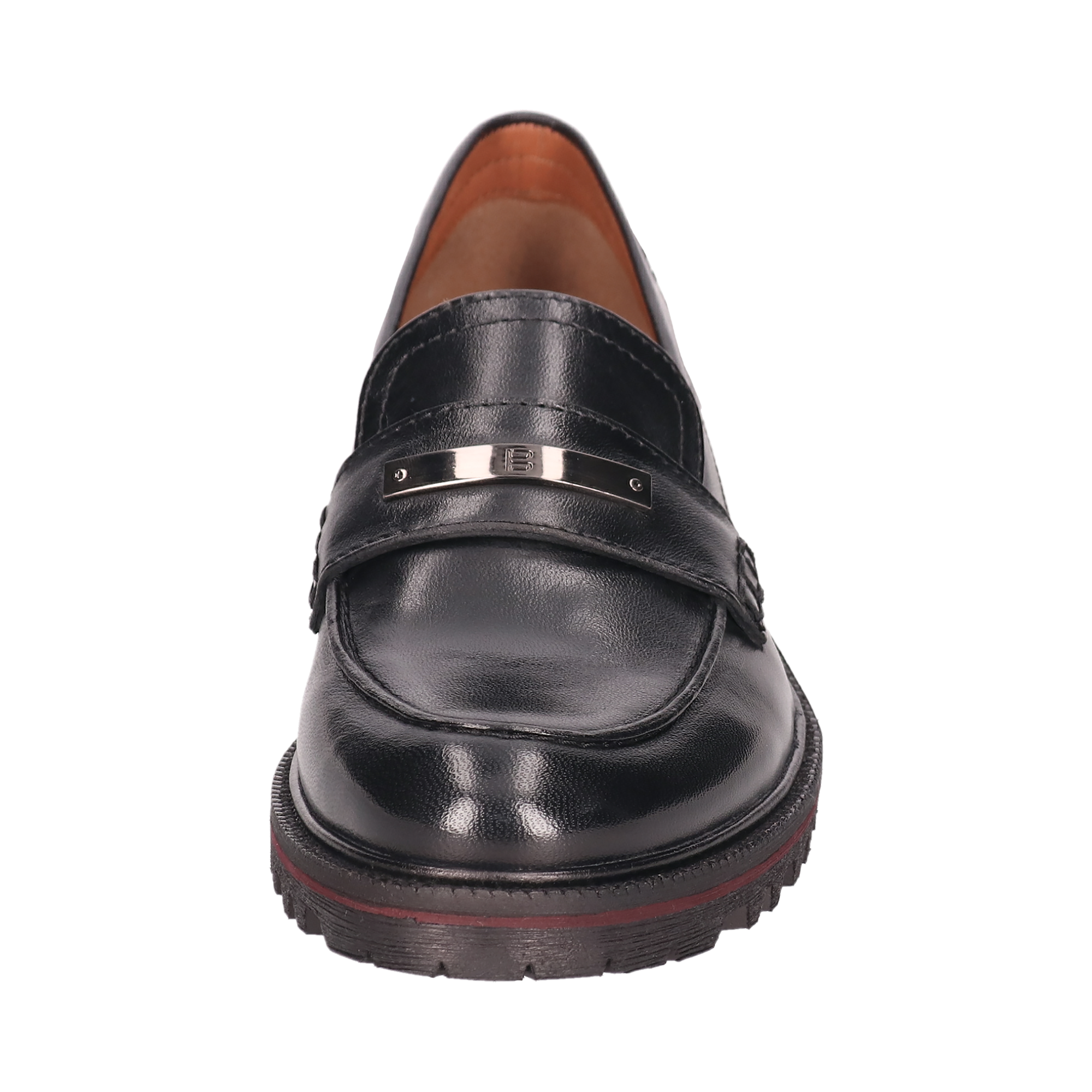 Leder Loafers schwarz