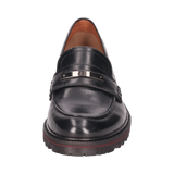 Leder Loafers schwarz