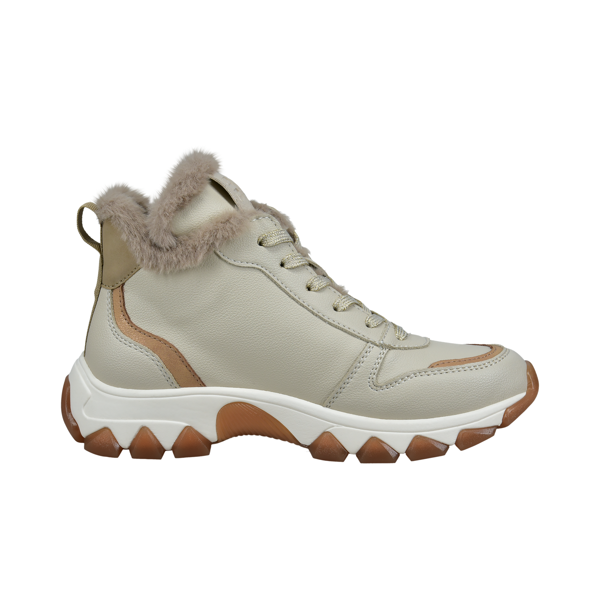 Schnürstiefel beige