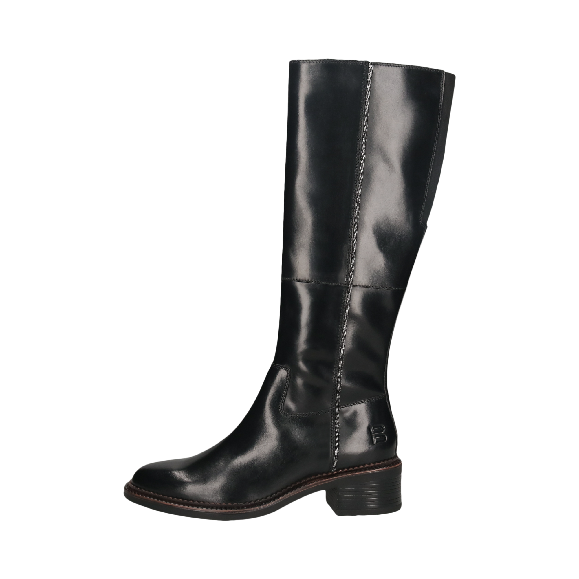 Leather Knee Boot black