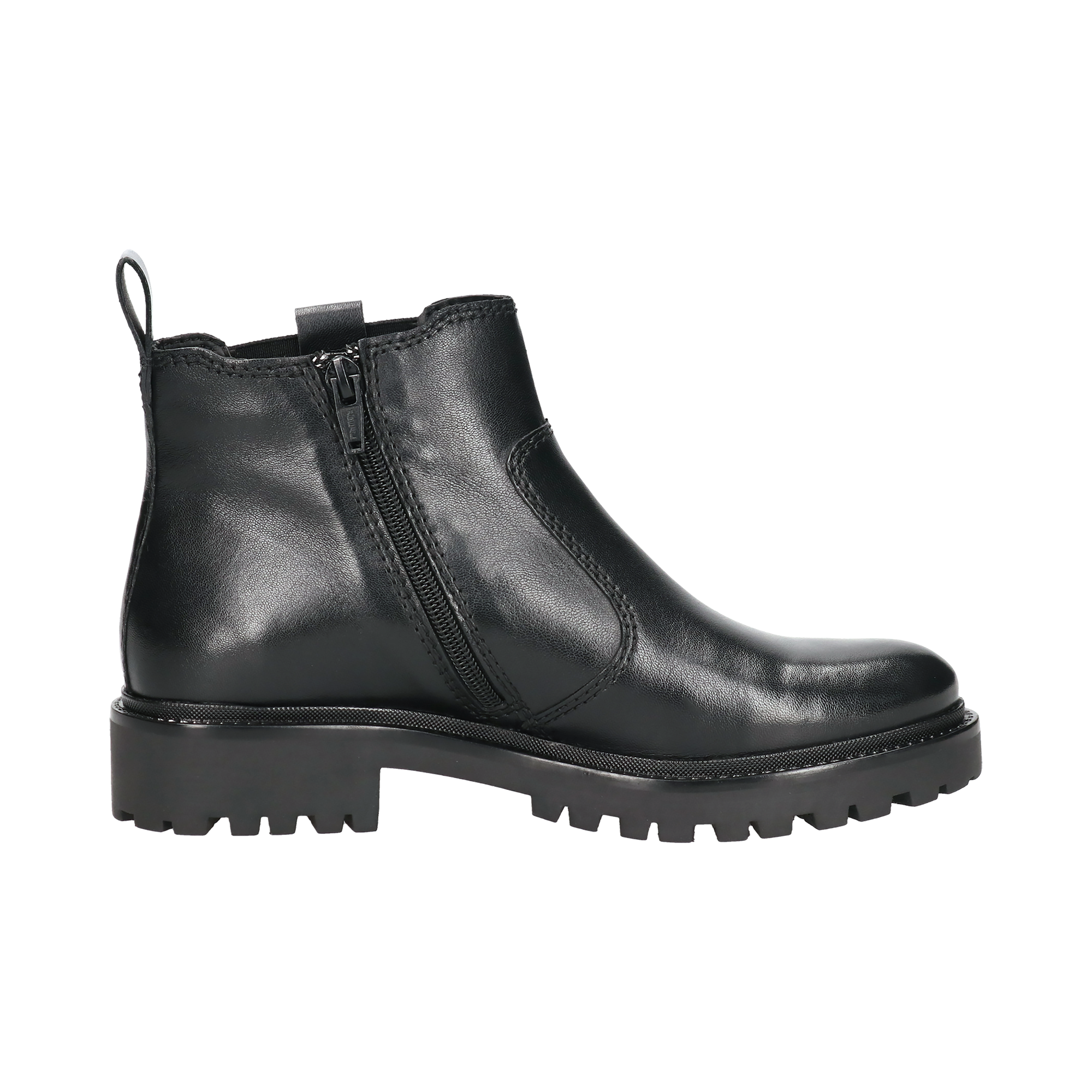 Leder Stiefel schwarz