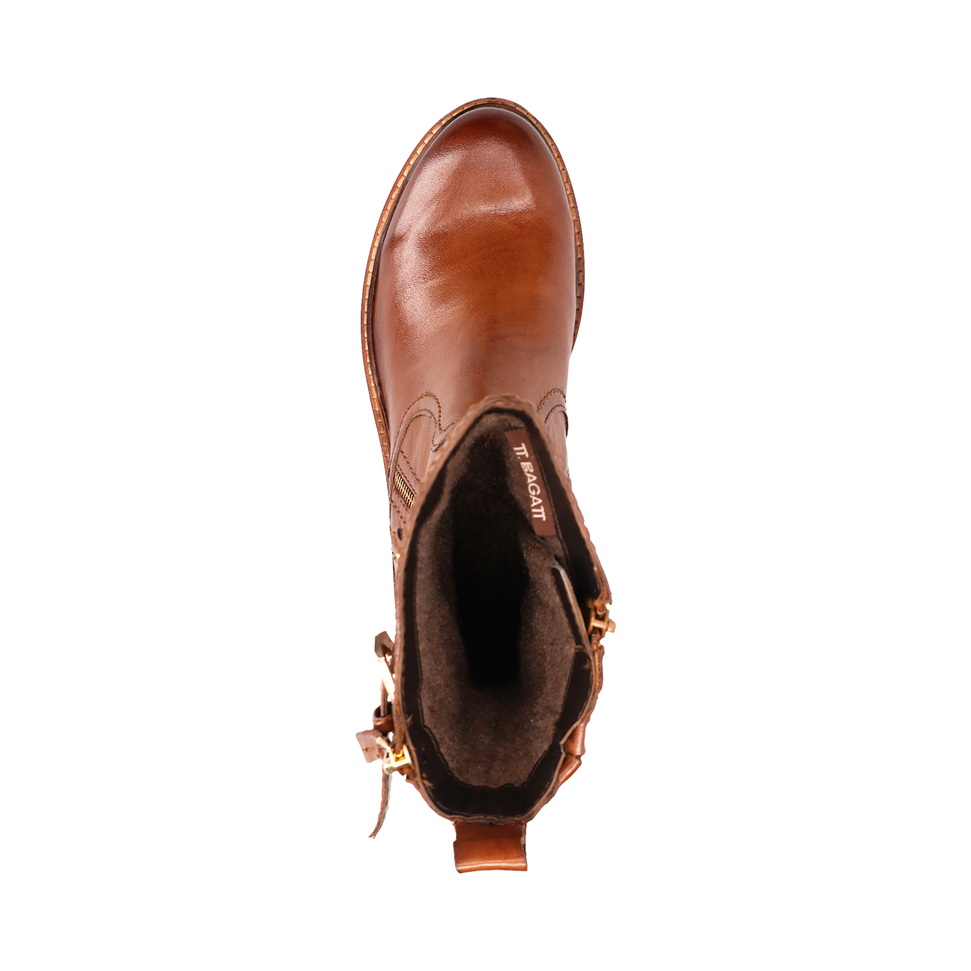 Leder Stiefel cognac