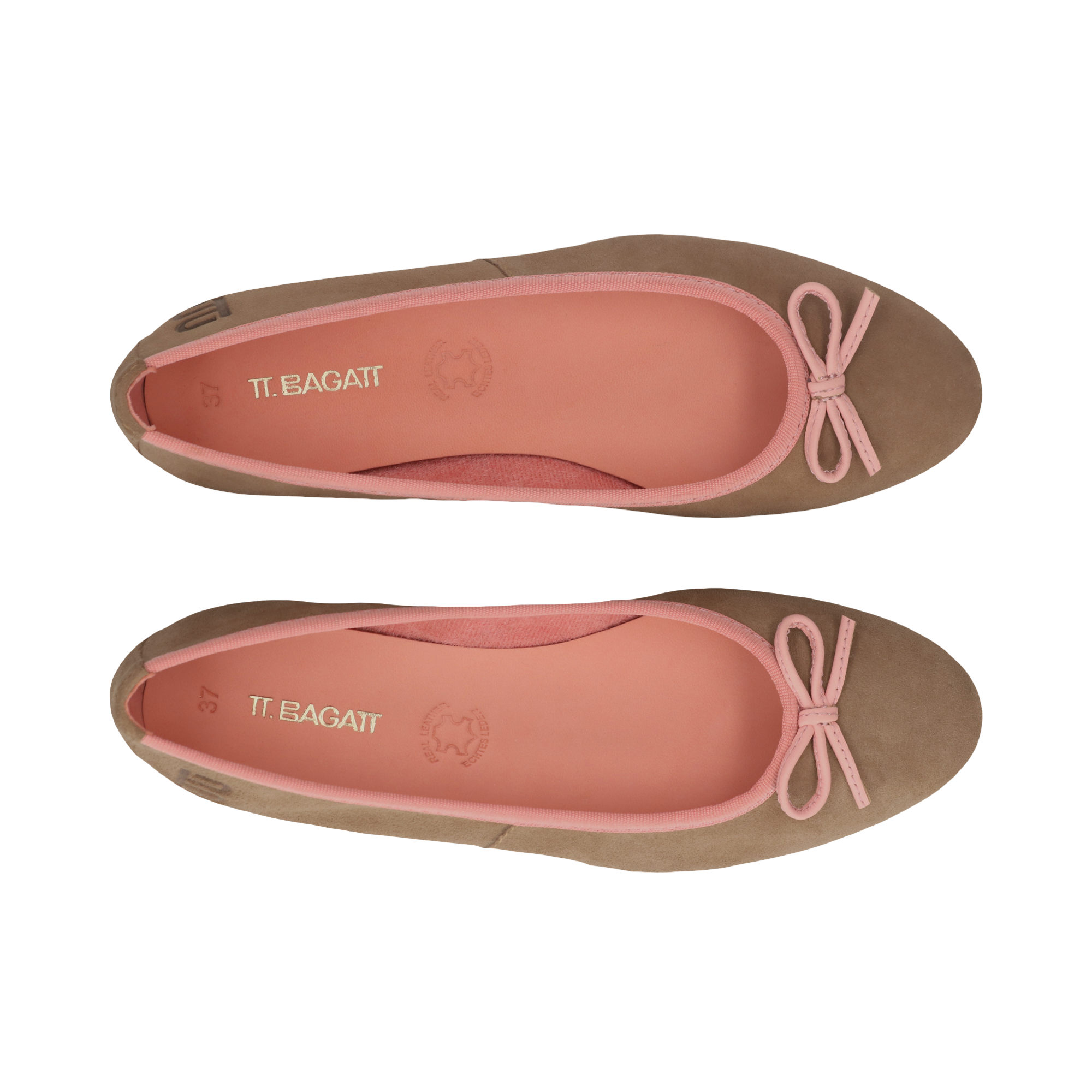 Leather Ballerina light brown