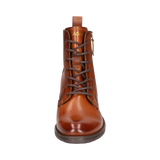 Leder Schnürstiefel cognac