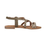 Leather Sandal dark green
