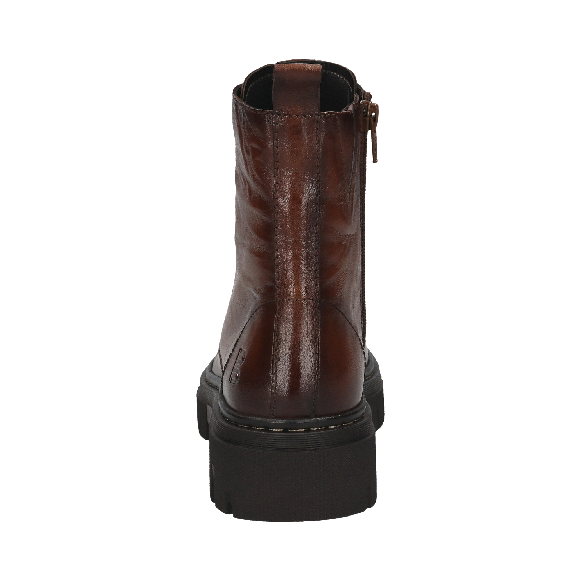 Leder Schnürstiefel cognac