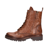 Leder Schnürstiefel cognac