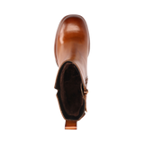 Leder Stiefeletten cognac