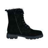Leather Lace-up Boots black