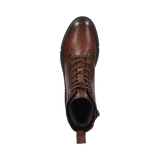 Leder Schnürstiefel cognac