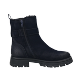 Leder Stiefel dunkelblau