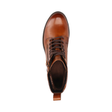 Leder Schnürstiefel cognac