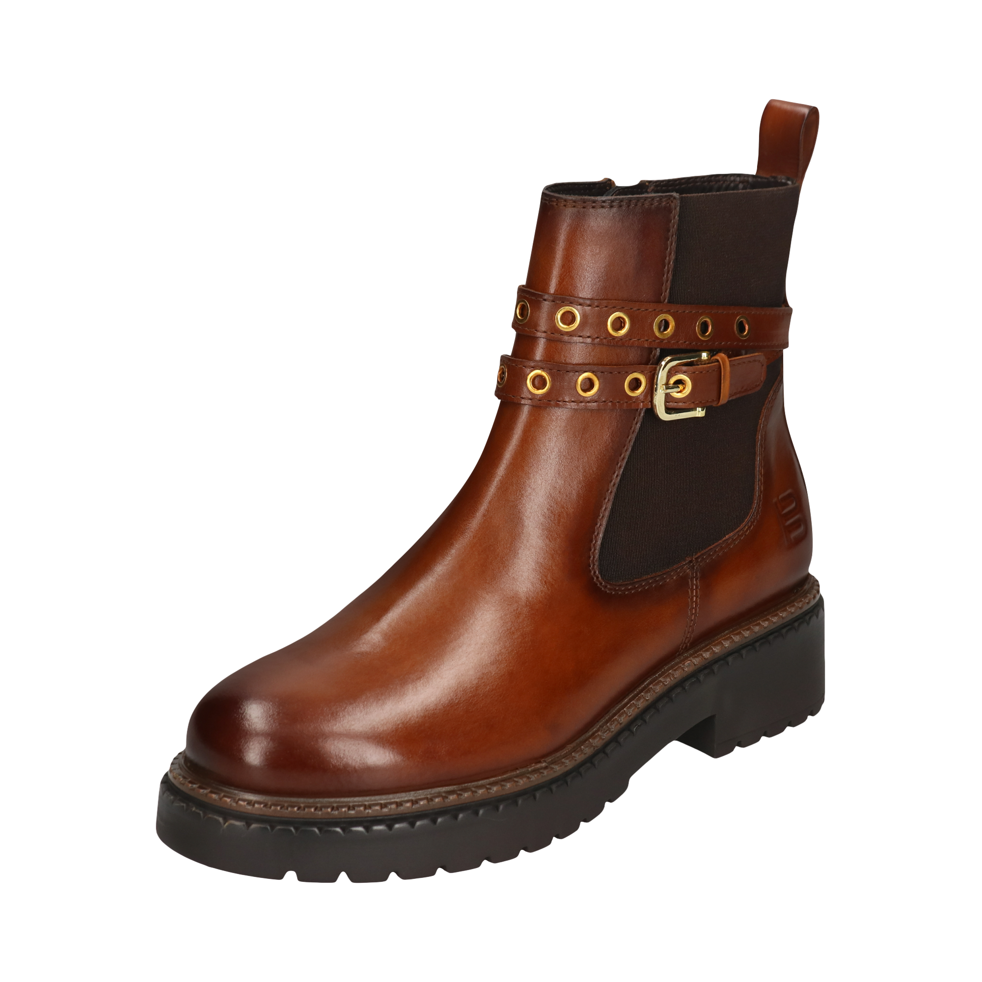 Leather Ankle Boots cognac