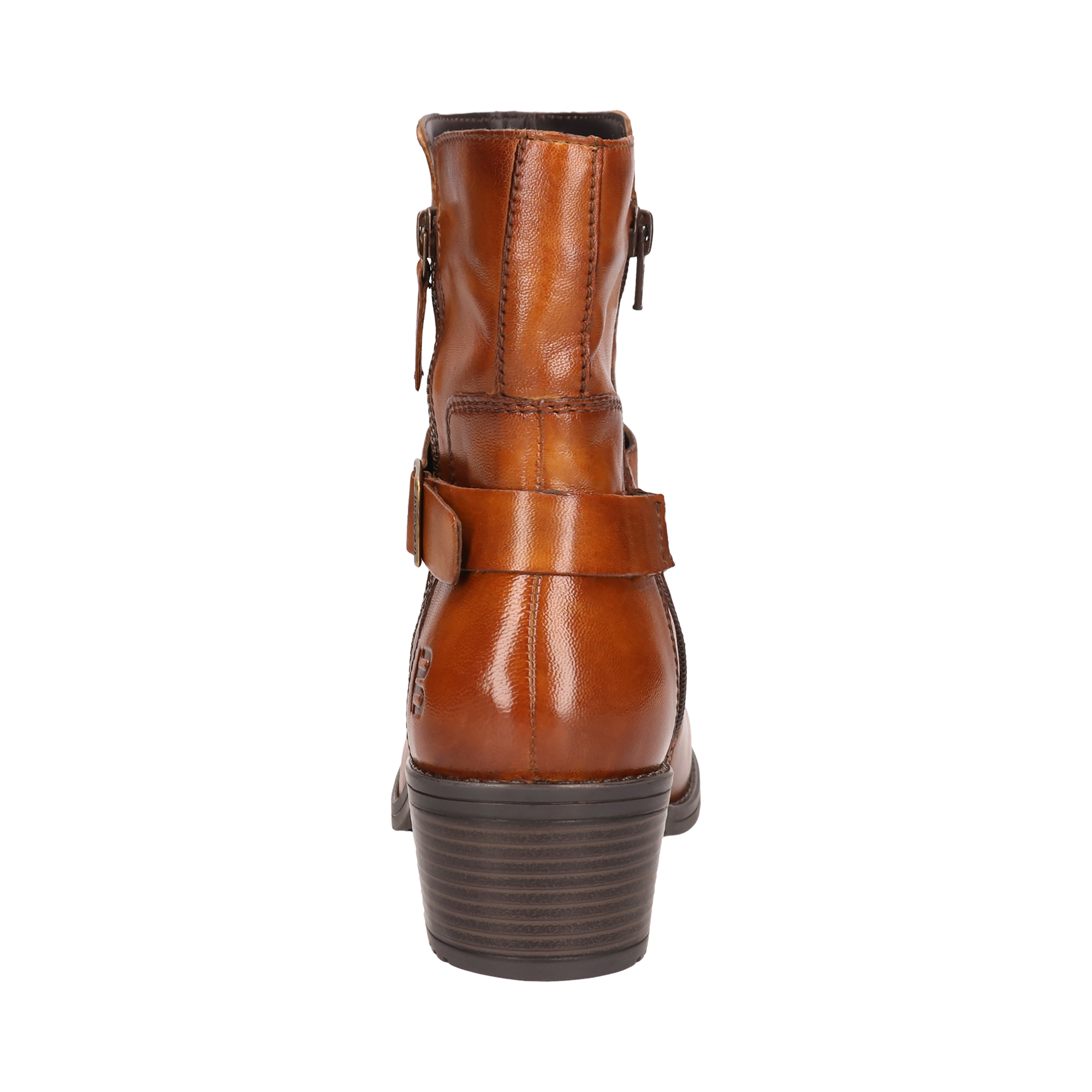 Leder Stiefeletten cognac