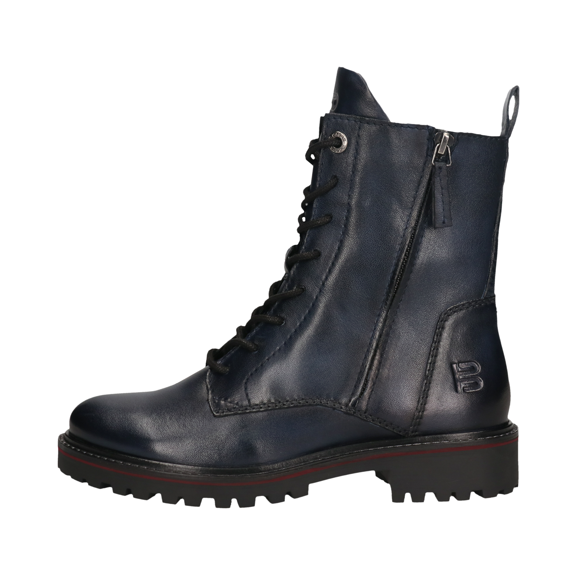 Leather Lace-up Boots dark blue