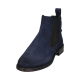 Leder Stiefel dunkelblau