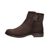 Leder Stiefel dunkelgrau