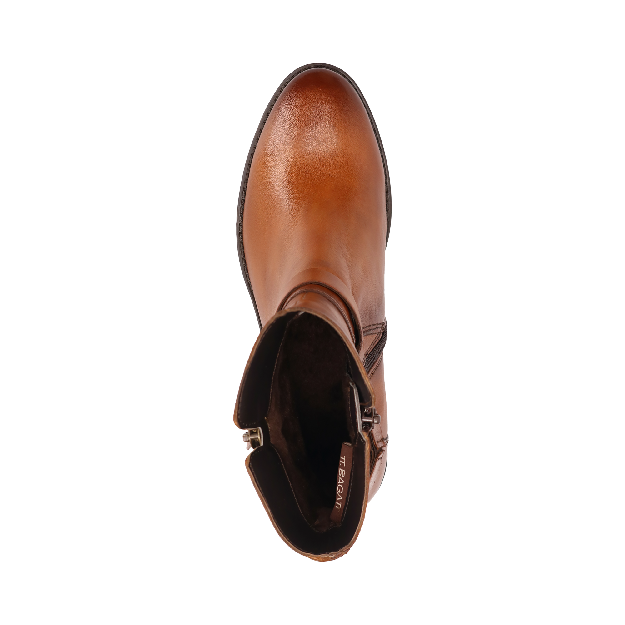 Leder Stiefeletten cognac