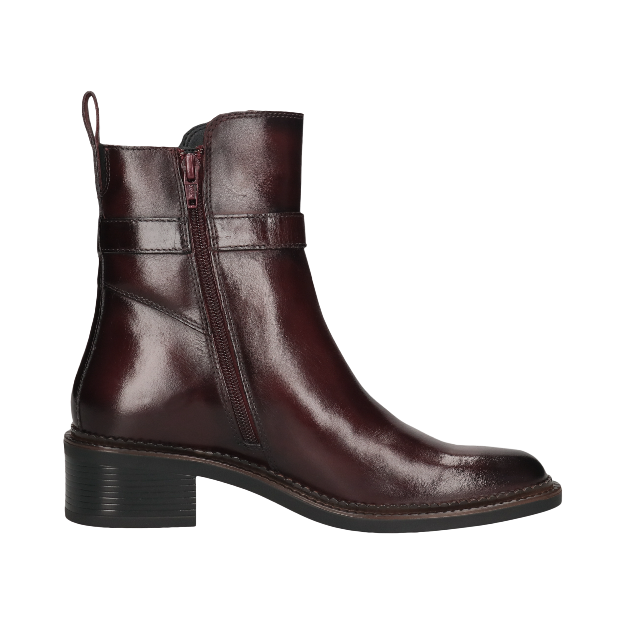 Leather Ankle Boots bordeaux