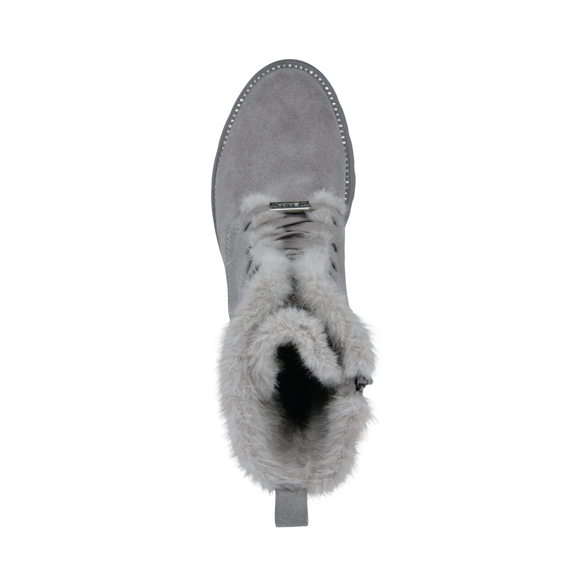 Leather Lace-up Boots grey