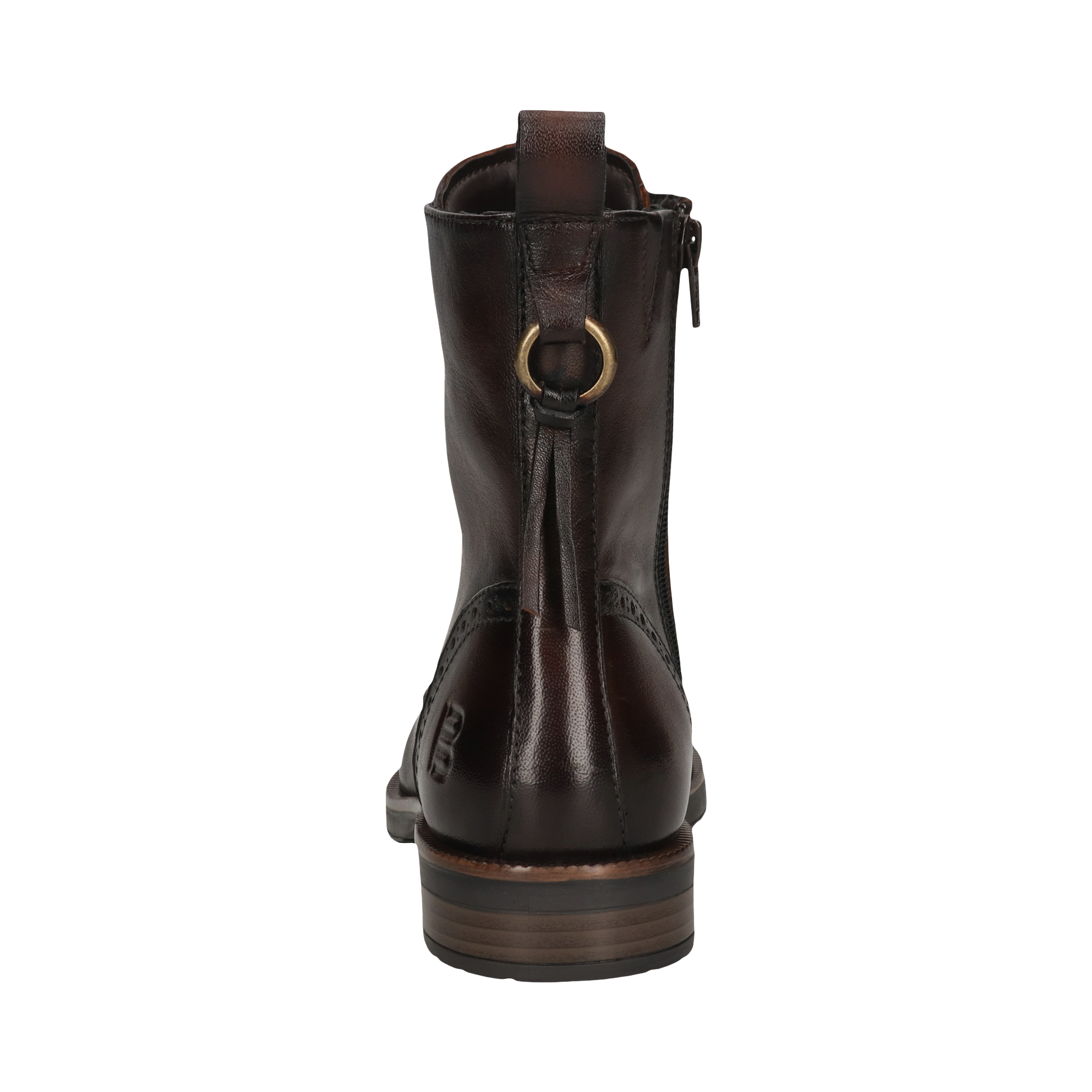 Leather Lace-up Boots dark brown