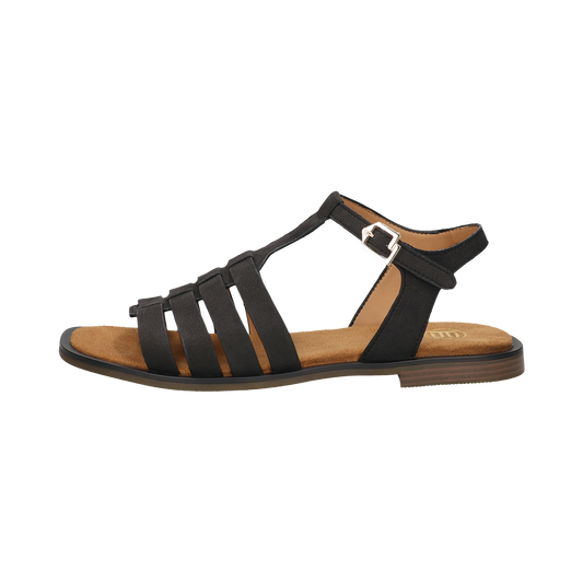 Leder Sandale schwarz