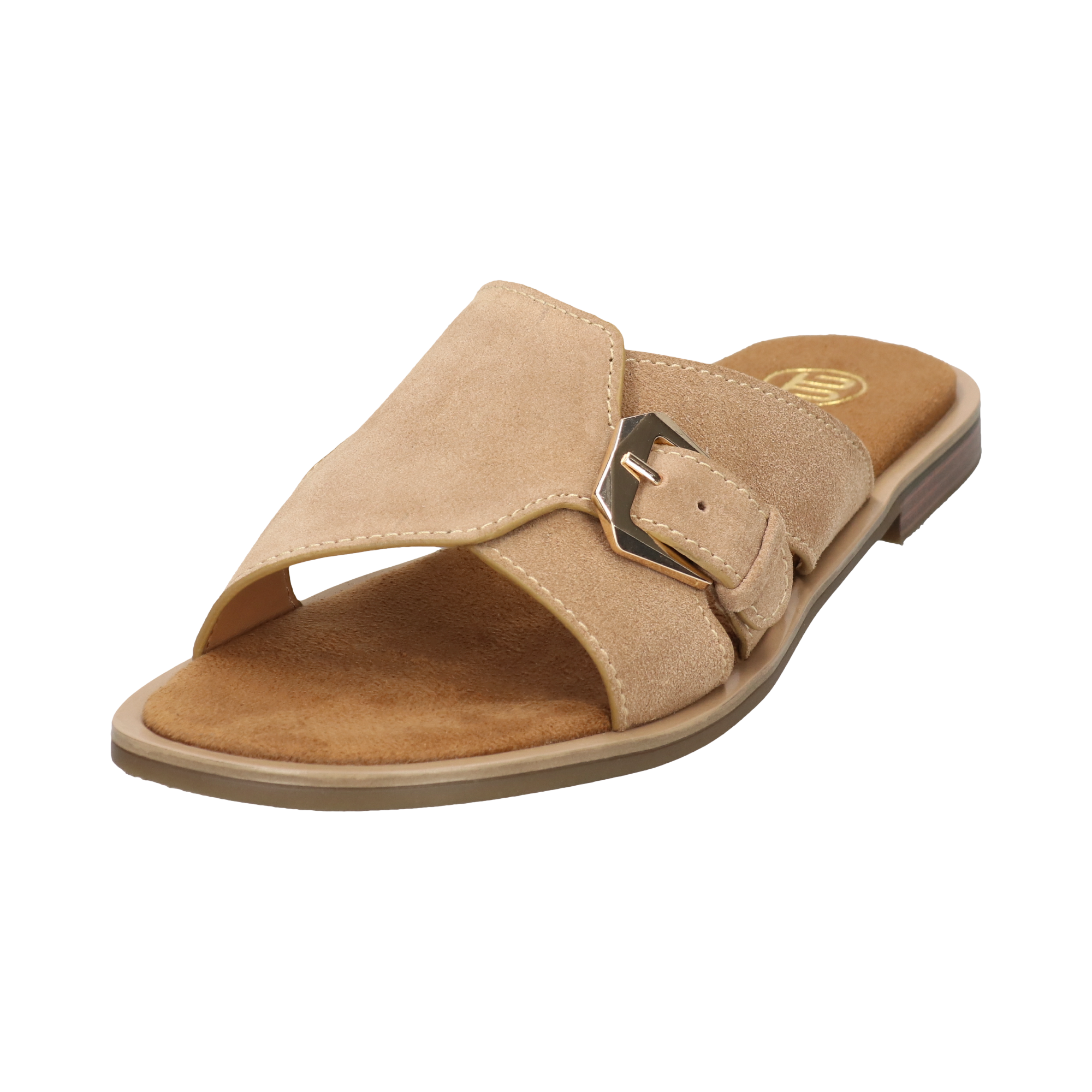 Leder Pantoletten Sand