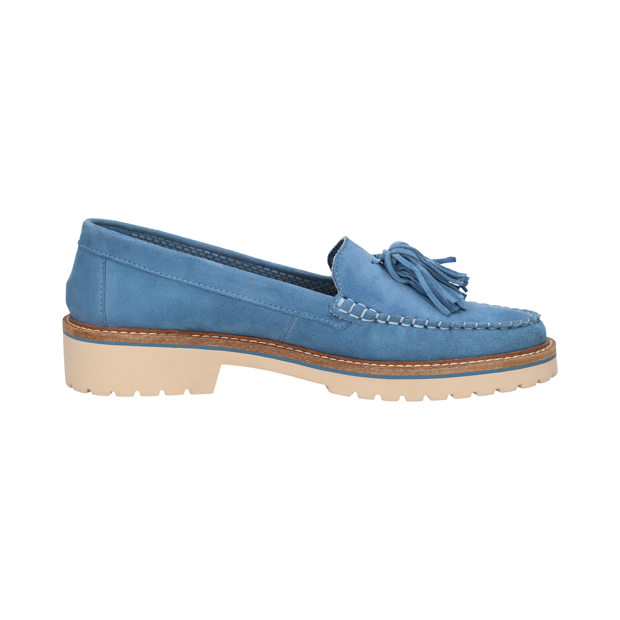 Leder Loafers hellblau