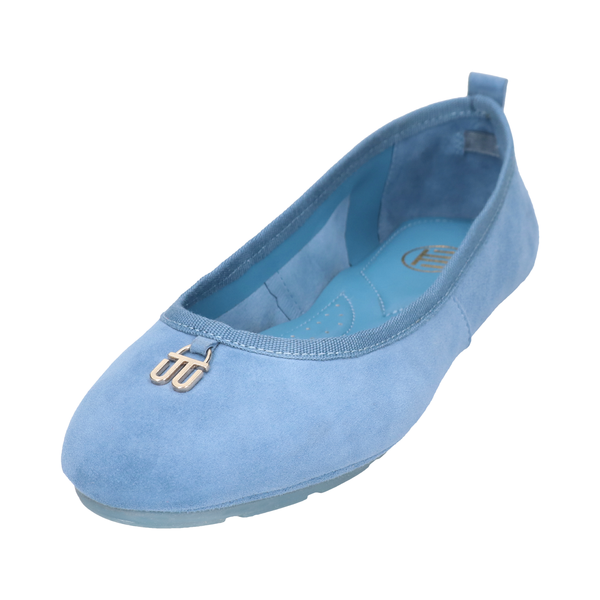 Leder Ballerina hellblau