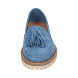 Leder Loafers hellblau