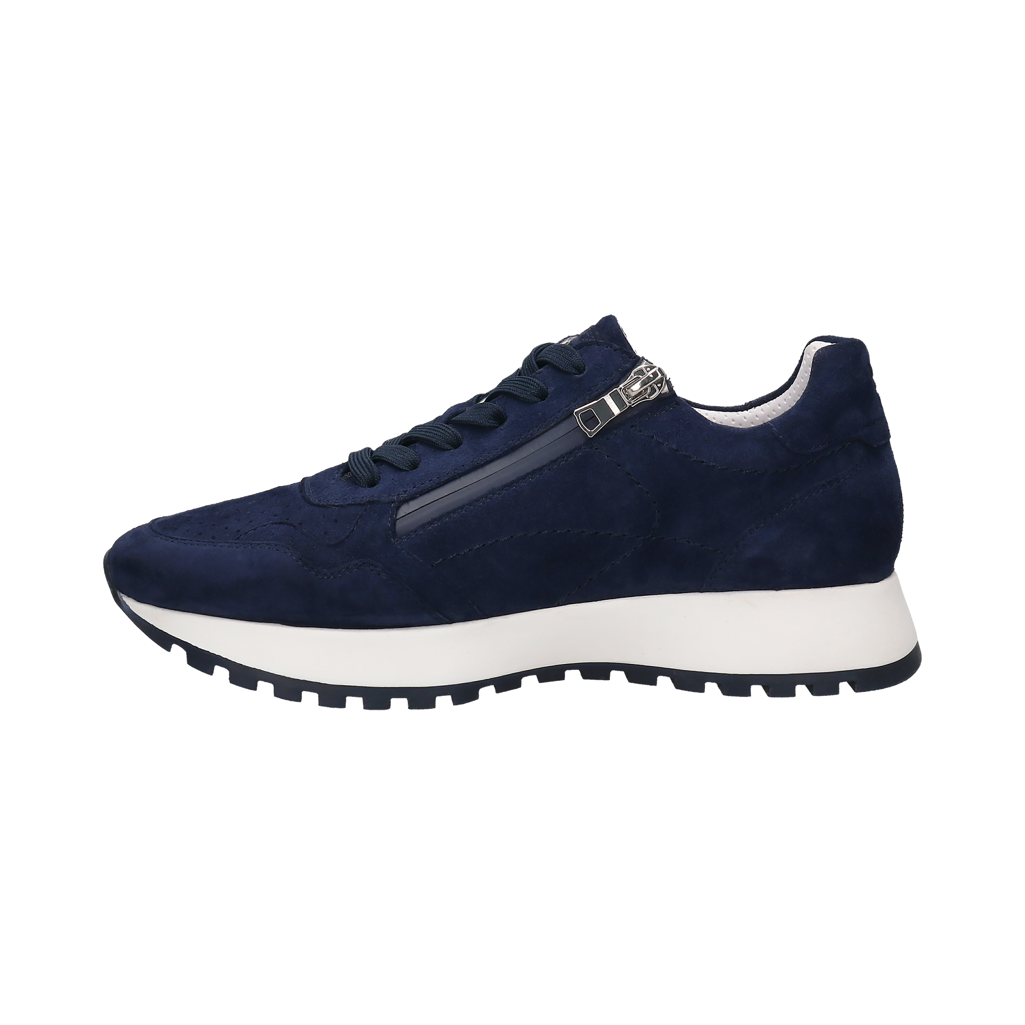 Leder Sneaker dunkelblau