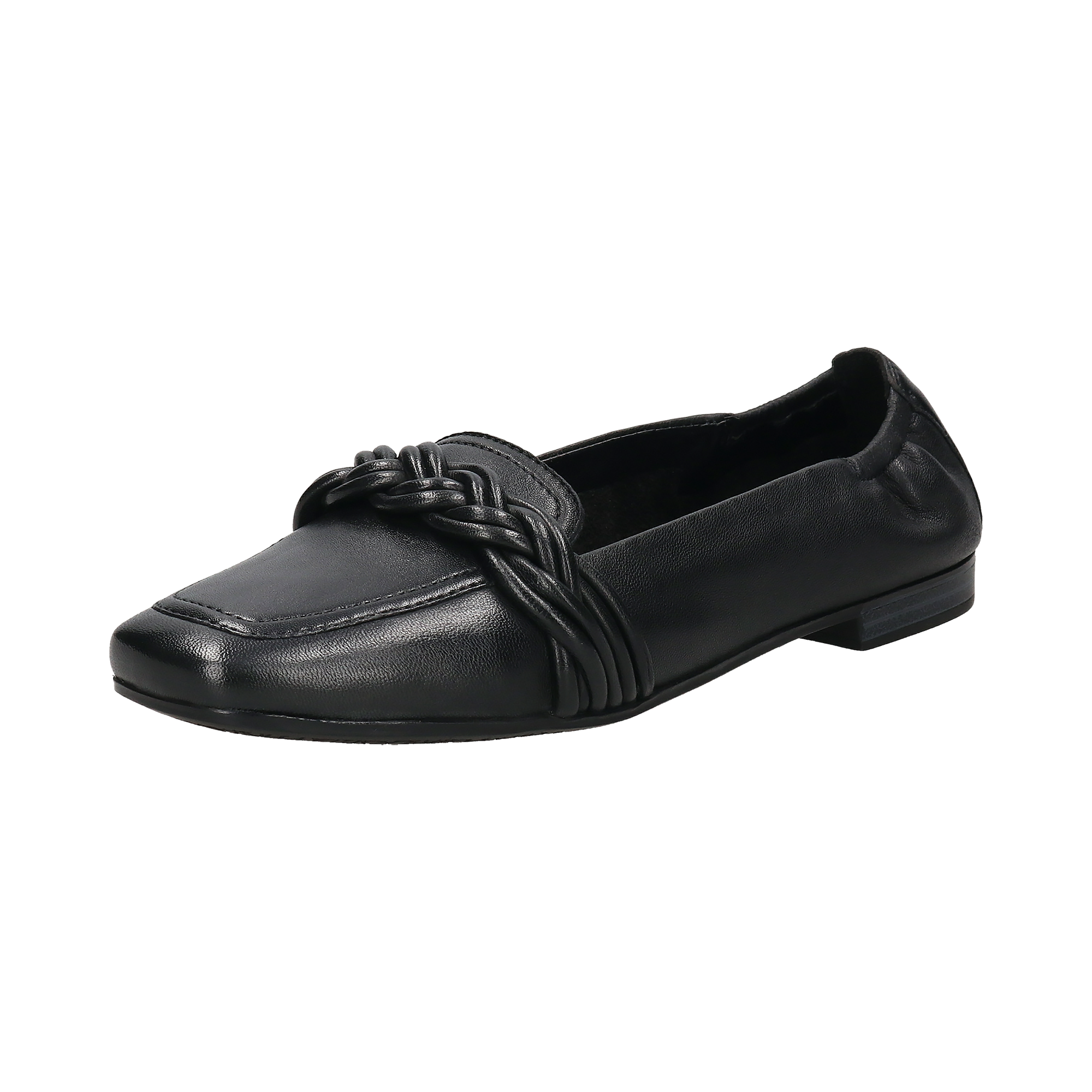 Leder Ballerina schwarz