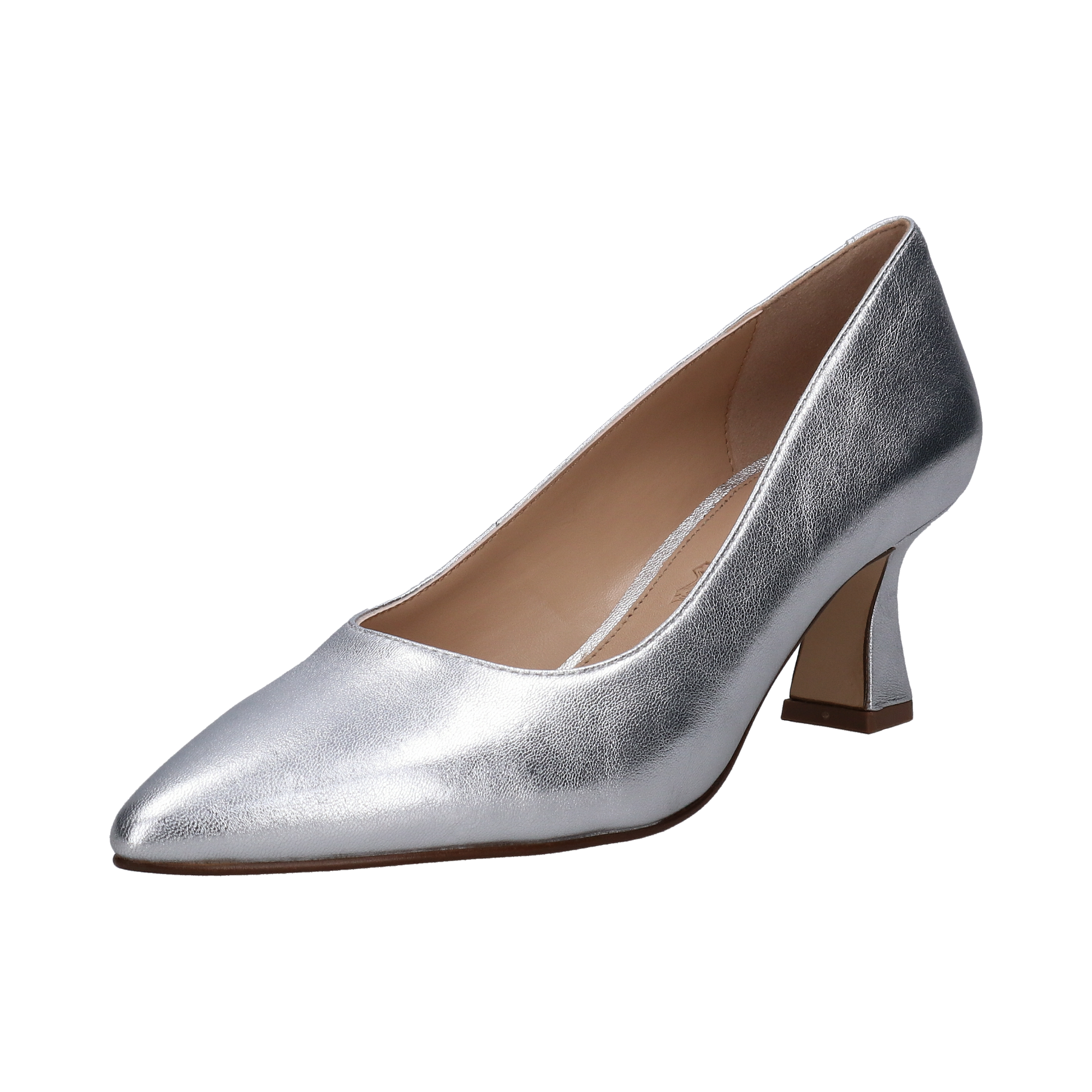 Leder Pumps silber