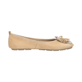 Leder Ballerina Sand